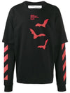 Vet Double Layered Long Sleeve T-Shirt Black Red - OFF WHITE - BALAAN 3