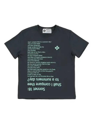 Sonnet 18 short sleeve t shirt standard fit charcoal - HERETIC - BALAAN 1