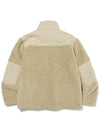 Ogaf paisley patch sherpa fleece zip-up jacket beige - OGARP - BALAAN 3