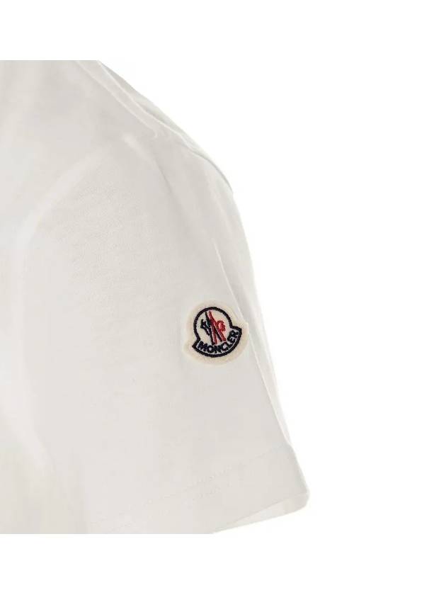 Logo Patch Jersey Cotton Short Sleeve T-Shirt Off White - MONCLER - BALAAN 5