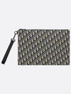 Oblique Jacquard A4 Pouch Clutch Bag Beige Black - DIOR - BALAAN 3