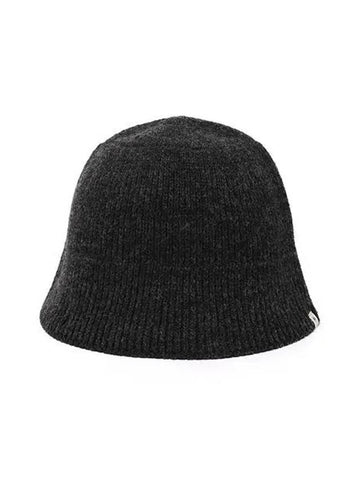 Knitted Women s Bucket Hat S24WWFKC62 Charcoal - SNOW PEAK - BALAAN 1