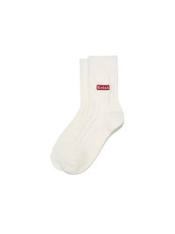 KODAK Apparel Logo Wool Socks IVORY K3443LSCC2IVR - KODO - BALAAN 1