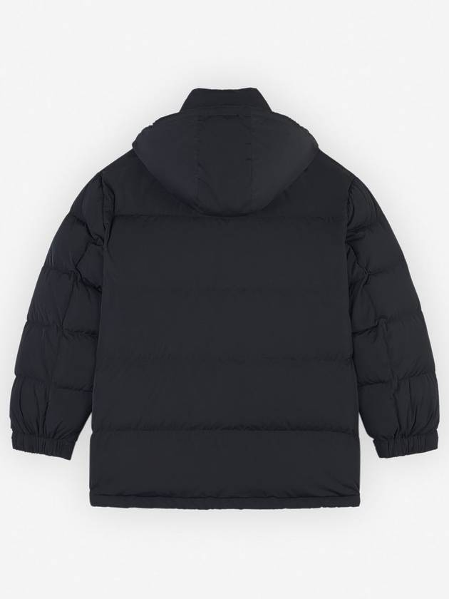 Puffer Bold Fox Head Patch Nylon Hood Padding Black - MAISON KITSUNE - BALAAN 3