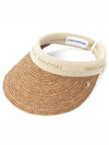 Marina Visor Hat Nougat Natural Logo - HELEN KAMINSKI - BALAAN 2