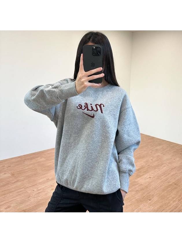 Crew neck gray sweatshirt DZ4626 063 WOMENS S M L Asian fit - NIKE - BALAAN 3