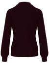 Women's Olivia Long Sleeve Polo Shirt Dark Burgundy - A.P.C. - BALAAN 4