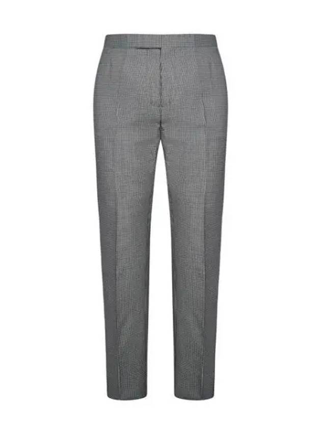 Herringbone Backstrap Wool Straight Pants Grey - THOM BROWNE - BALAAN 2