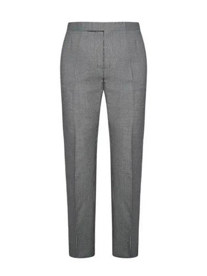 Herringbone Backstrap Wool Straight Pants Grey - THOM BROWNE - BALAAN 2