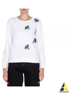 Flower Sweatshirt White - EMPORIO ARMANI - BALAAN 2