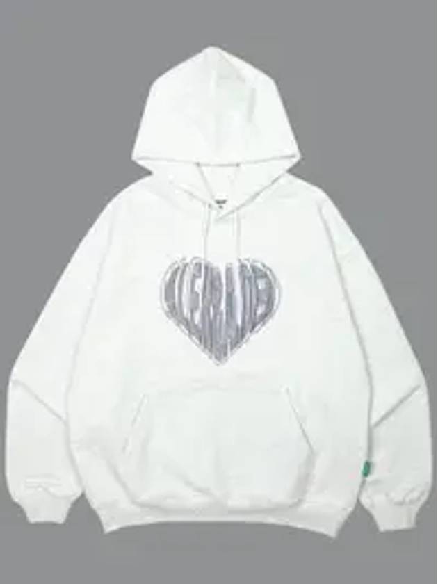 Loop heart hood white melange - ALEX&AIDEN - BALAAN 1