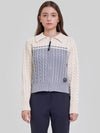 Cable color combination knit cardigan MK3AD306 - P_LABEL - BALAAN 10