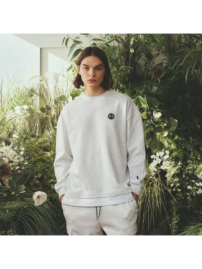 Side Zipper Sweatshirts White Melange Grey - THE GREEN LAB - BALAAN 2