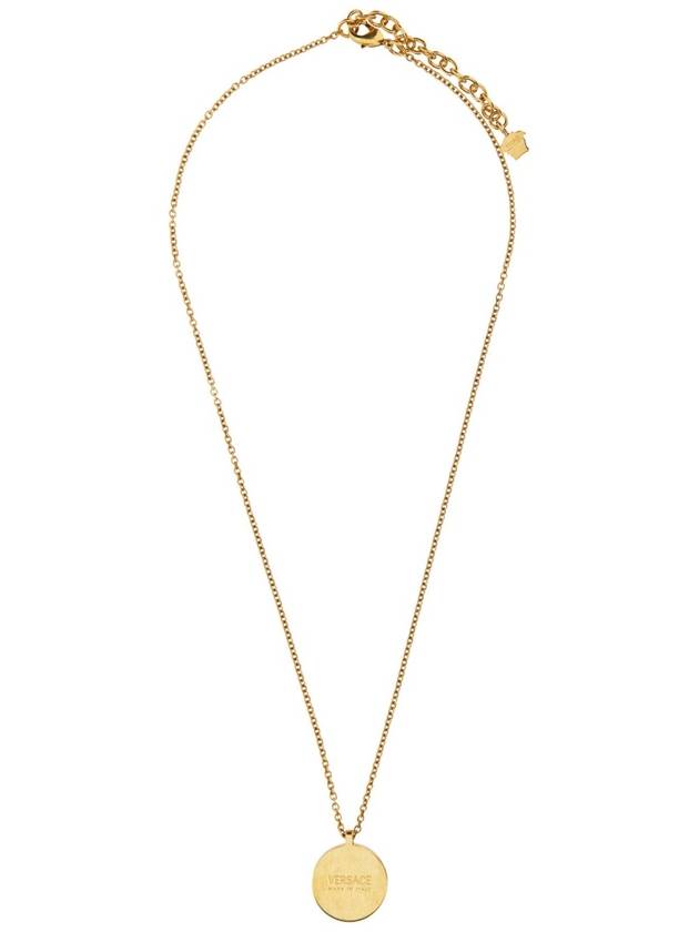 Enamel Medusa Pendant Necklace Black Gold - VERSACE - BALAAN 6