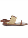 Limpia Flat Strap Sandals Brown - CELINE - BALAAN 3