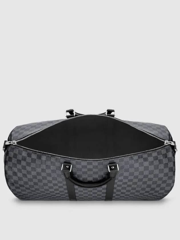 Keepall 45 Bandouliere Monogram Eclipse Duffel Bag Grey - LOUIS VUITTON - BALAAN 4