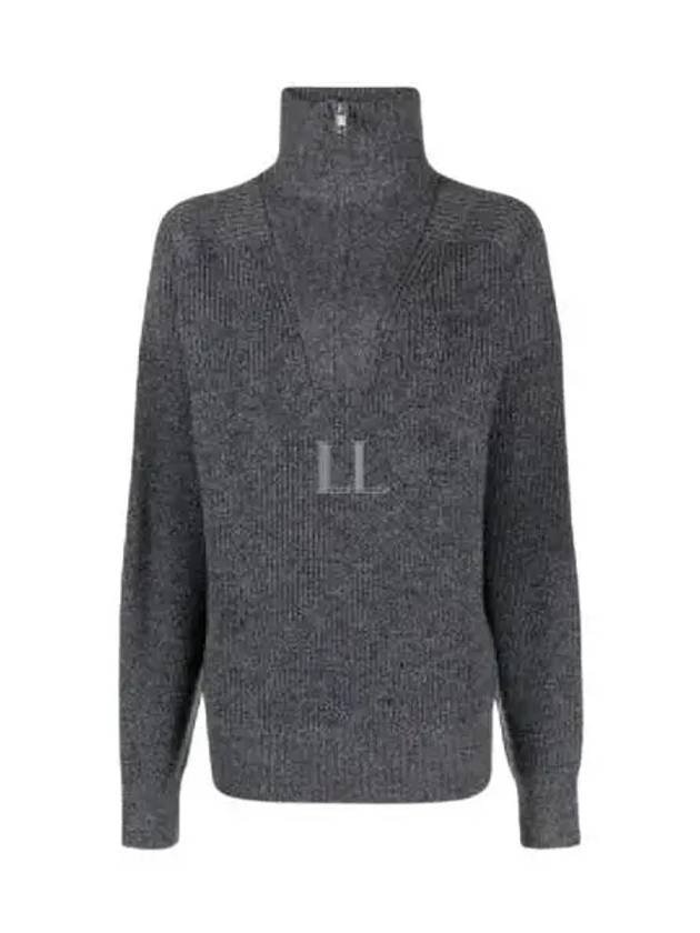 Women's Benny Half Zip Wool Knit Top Grey - ISABEL MARANT - BALAAN 2