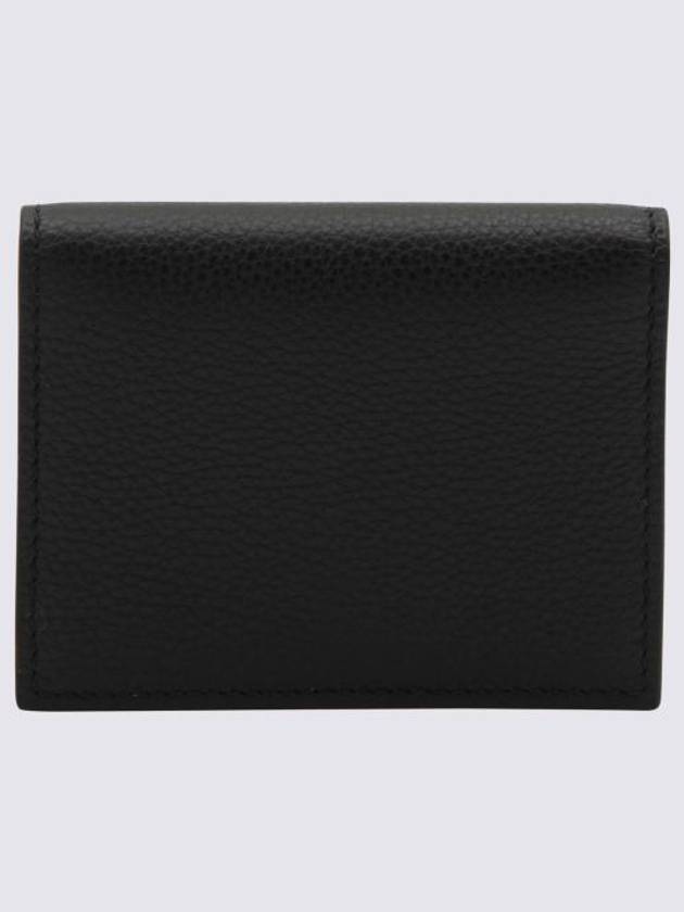 Logo-Stitch Leather Card Wallet Black - MARNI - BALAAN 3