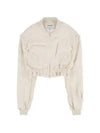 Women's Divide Way Jumper Zip-up Jacket Ivory - PEOPLE OF THE WORLD - BALAAN 1