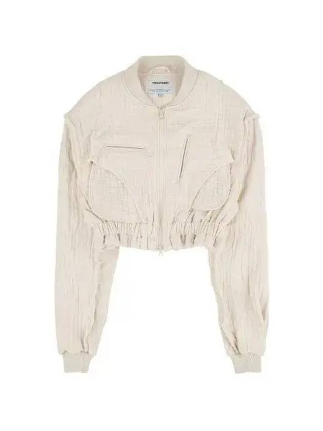 Women's Divide Way Jumper Zip-up Jacket Ivory - PEOPLE OF THE WORLD - BALAAN 1