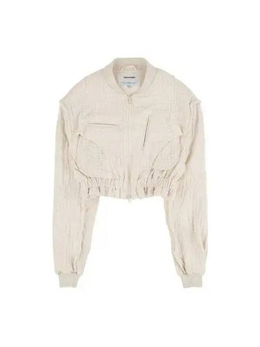 Women's Divide Way Jumper Zip-up Jacket Ivory - PEOPLE OF THE WORLD - BALAAN 1