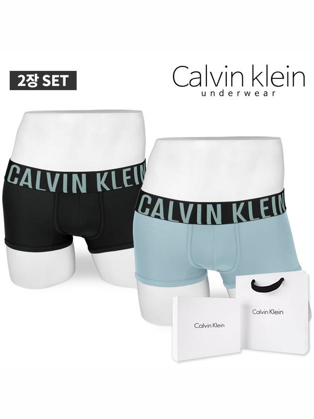 2 pieces men's microfiber boxer shorts draws NB2569 - CALVIN KLEIN - BALAAN 1