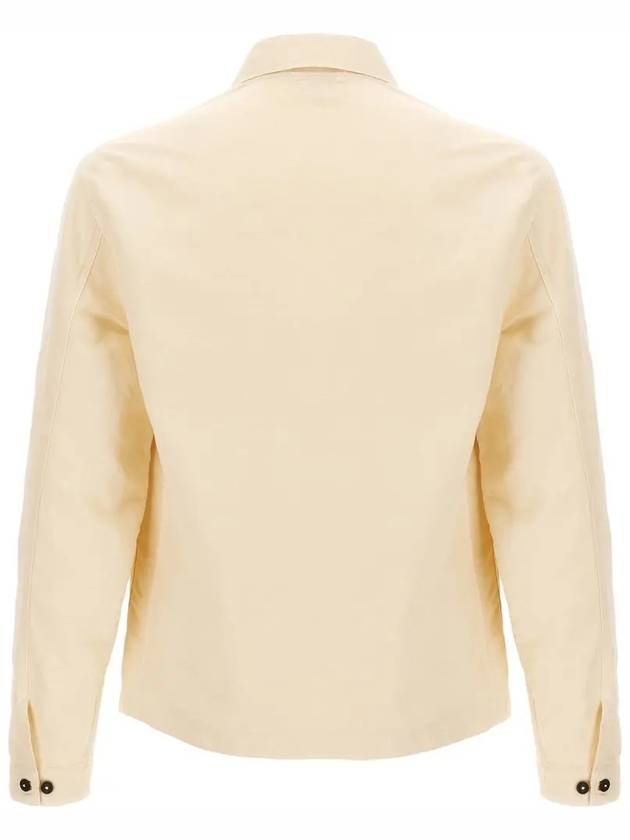 Cotton Linen Over Long Sleeve Shirt Beige - CP COMPANY - BALAAN 4