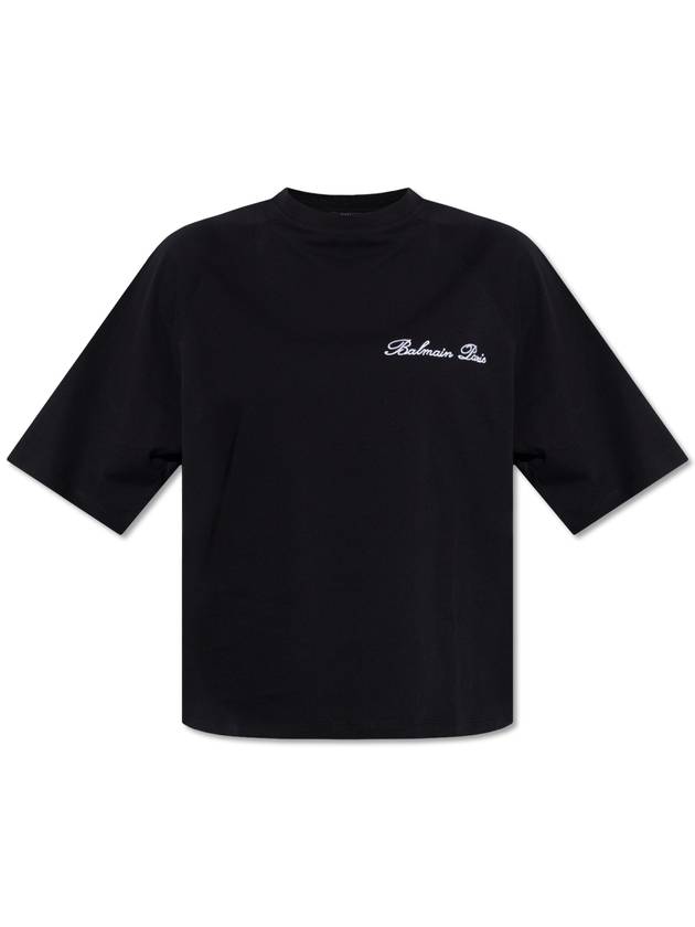 Balmain Cotton T-shirt, Women's, Black - BALMAIN - BALAAN 1