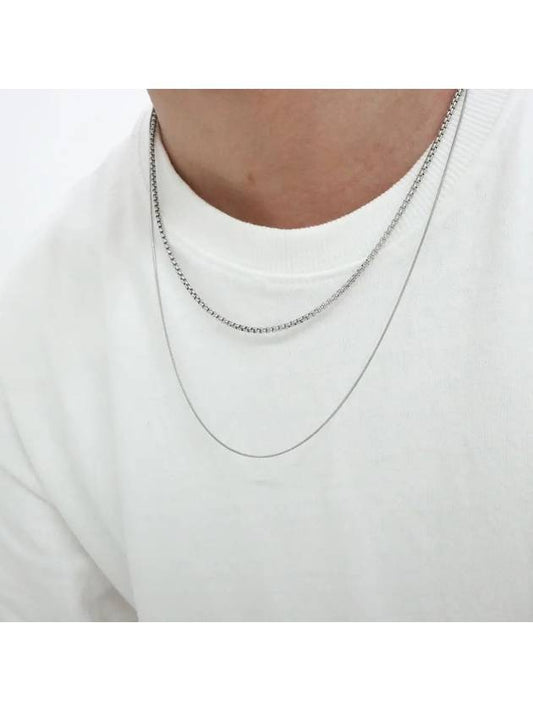 Men's Necklace Two-Row Chain Surgical Steel CLEF NU DISCO - BASSCLEF - BALAAN 1