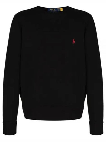 Embroidered Logo Pony Crew Neck Sweatshirt Black - POLO RALPH LAUREN - BALAAN 2