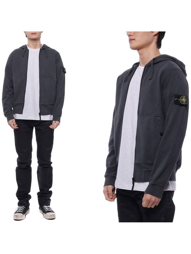 Compass Logo Patch Zip Up Hoodie Grey - STONE ISLAND - BALAAN 3