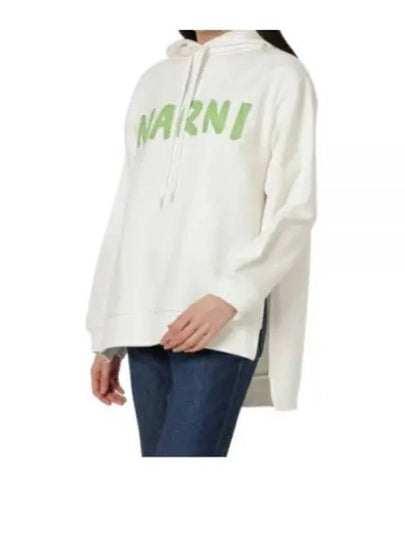 Logo Print Cotton Hooded Top White - MARNI - BALAAN 2