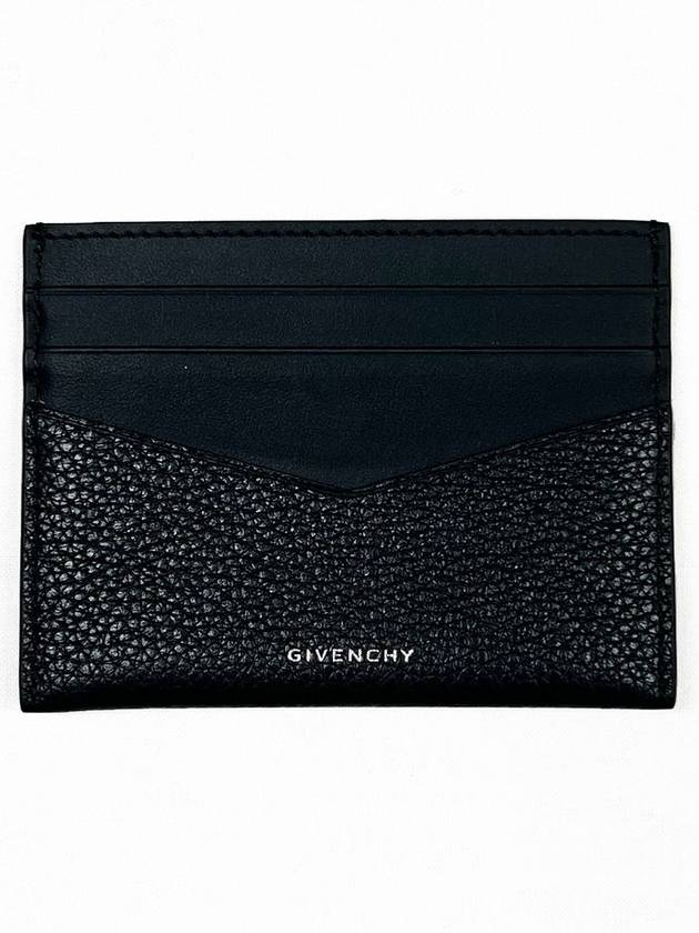 Grain Leather Card Wallet Black - GIVENCHY - BALAAN 3