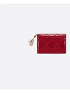 Lady Cannage Patent Calfskin Flap Card Wallet Red - DIOR - BALAAN 2