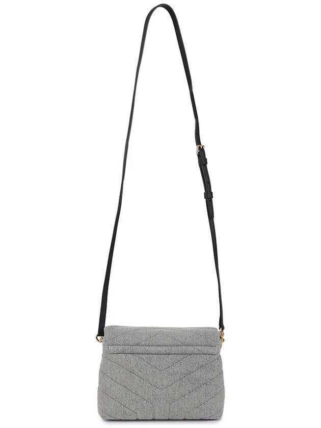 Gold Loulou Toy Cross Bag Blue Grey - SAINT LAURENT - BALAAN 4