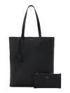 Grained Leather Bold Shopping Shoulder Bag Black - SAINT LAURENT - BALAAN 2