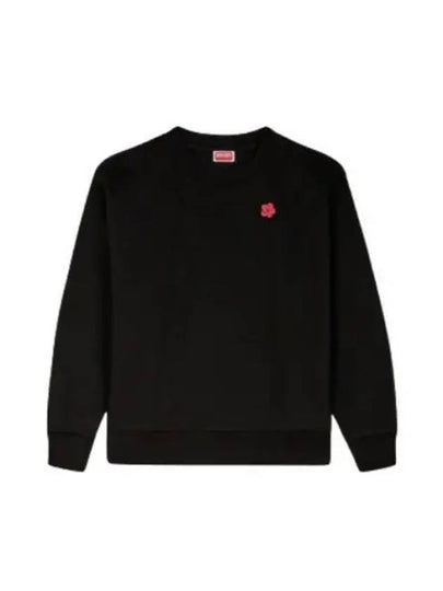 Boke Flower Embroidery Crew Neck Sweatshirt Black - KENZO - BALAAN 2