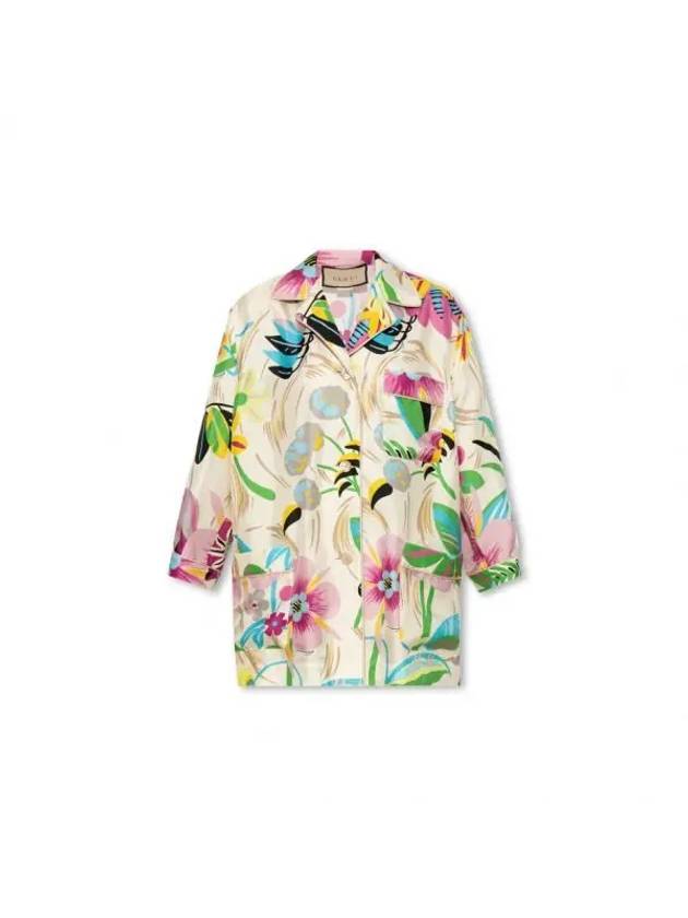 Women's Oversized Silk Shirt 752917 ZANXO-9132 - GUCCI - BALAAN 1