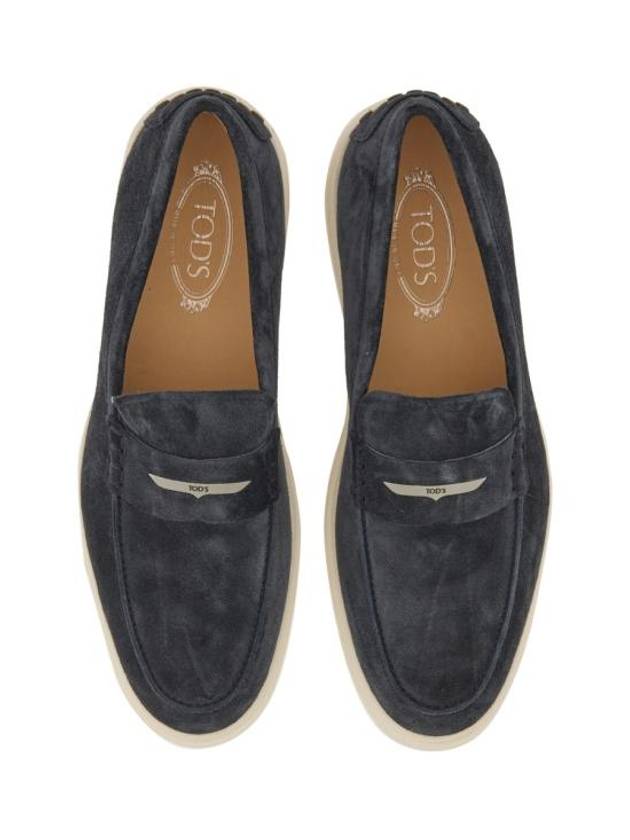 Suede Loafers Dark Blue - TOD'S - BALAAN 3