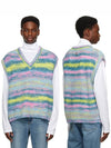 Blue Multicolor Knit Vest W223KN19523L - WOOYOUNGMI - BALAAN 8