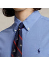 Embroidered Logo Long Sleeves Shirt Blue - POLO RALPH LAUREN - BALAAN 5