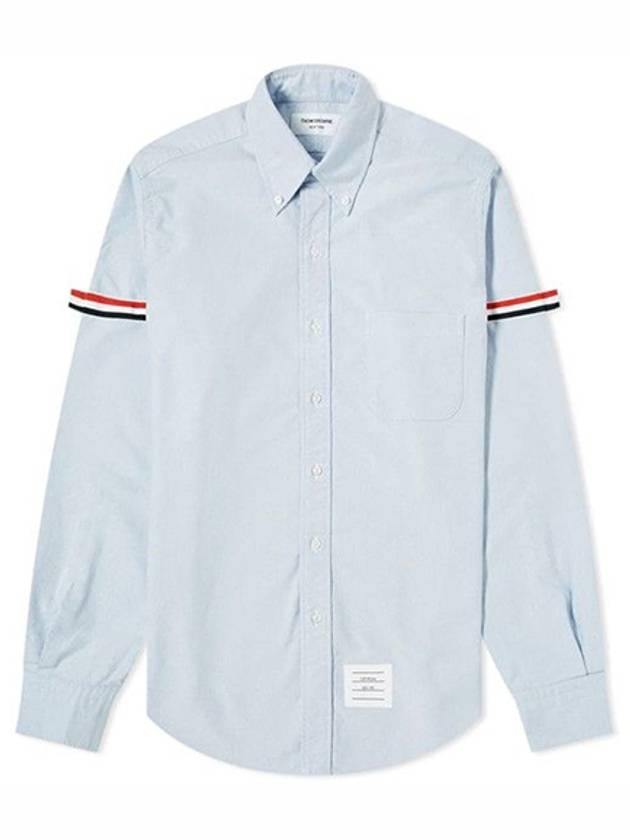 Oxford Grosgrain Armband Classic Long Sleeve Shirt Light Blue - THOM BROWNE - BALAAN 2