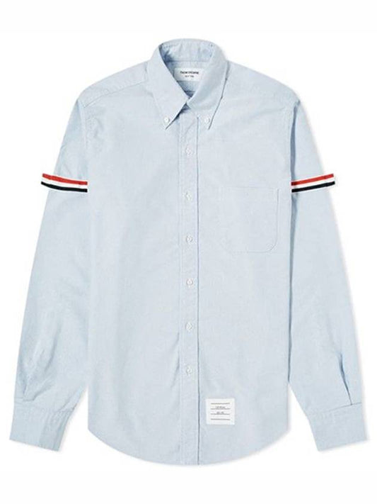 Oxford Grosgrain Armband Classic Long Sleeve Shirt Light Blue - THOM BROWNE - BALAAN 2