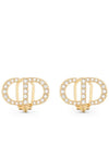 Petit CD Clip Stud Earrings Gold - DIOR - BALAAN 2