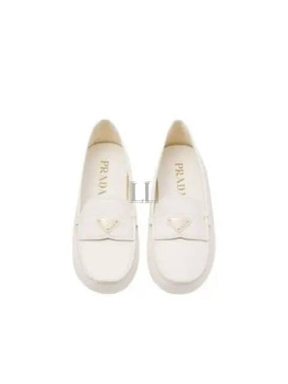 Leather Driving Shoes Ivory - PRADA - BALAAN 2