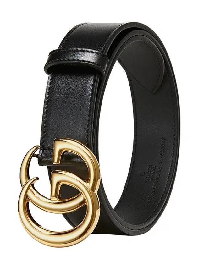 Men's GG Marmont Buckle Belt Black - GUCCI - BALAAN 4