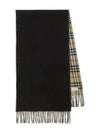 Check Cashmere Scarf Black - BURBERRY - BALAAN 2