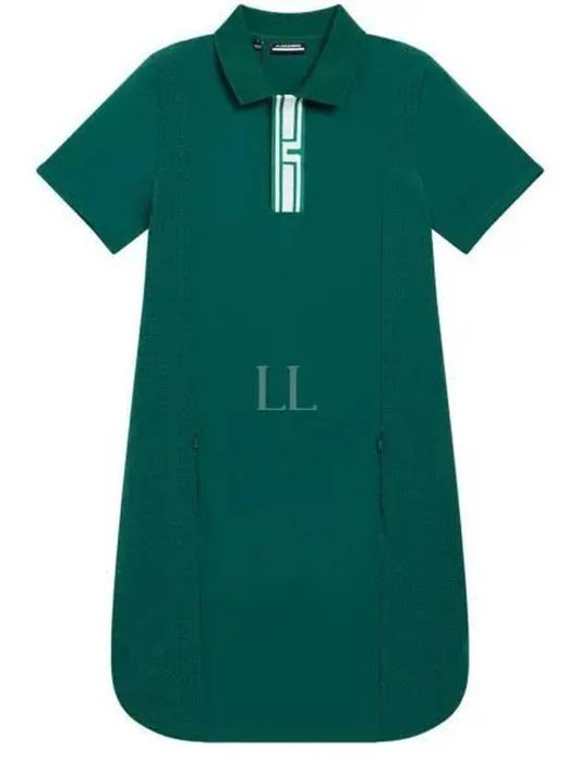 Women's Dennis Golf Mini Dress Rain Forest - J.LINDEBERG - BALAAN 2