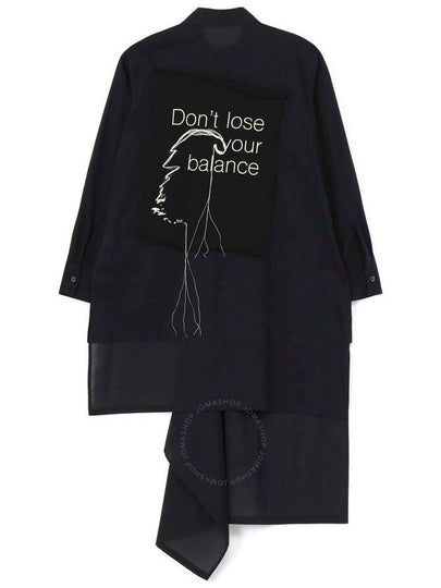 Yohji Yamamoto LAsymmetric Long Blouse, Brand Size 1 (Small) - YOHJI YAMAMOTO - BALAAN 2