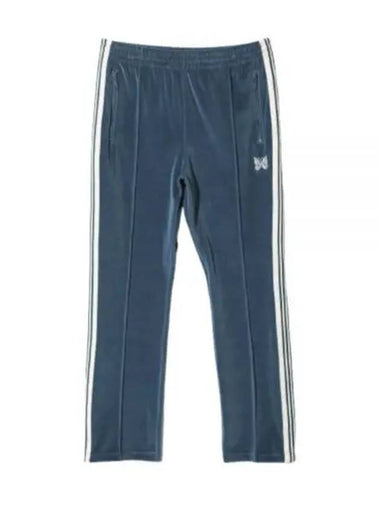 Narrow Track Pant CPe Velor MARINE BLUE PU280 pants - NEEDLES - BALAAN 1